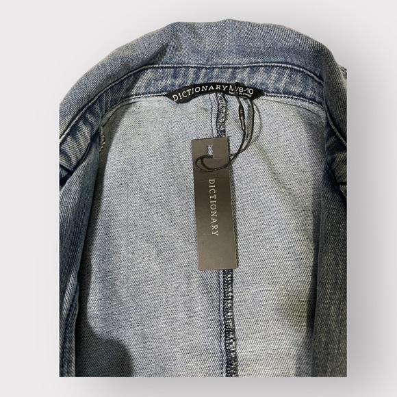 Dictionary Denim Blazer Jacket - Picture 12 of 12